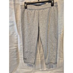 Under Armour Women's Heatgear Capri Leggings Grey, Size L  Athletic Fit, Stretch